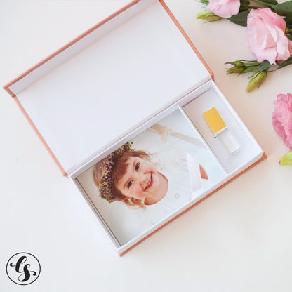 Faux Leather USB Photo Box