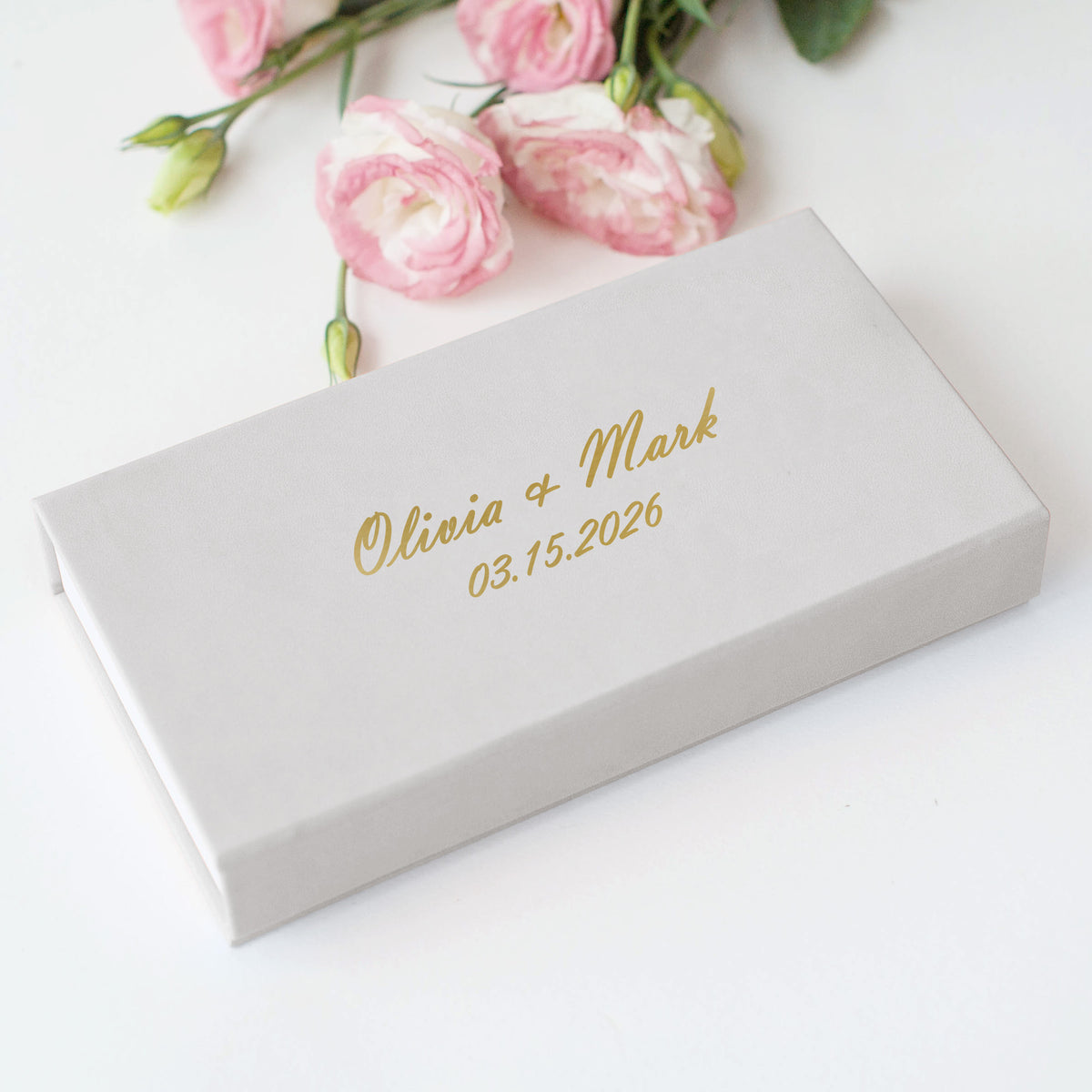 Faux Leather USB Photo Box