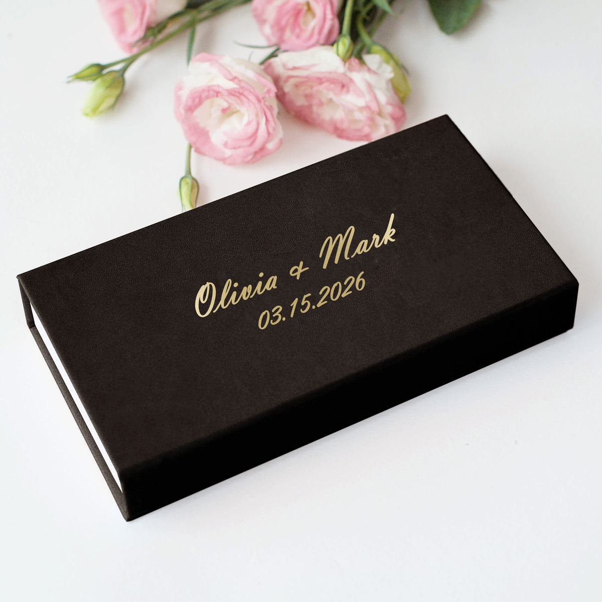 Faux Leather USB Photo Box