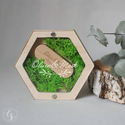 Hexagon Wood USB Box